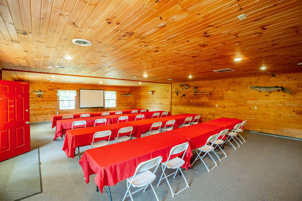 Community hall in Red Door Resort, Minnesota