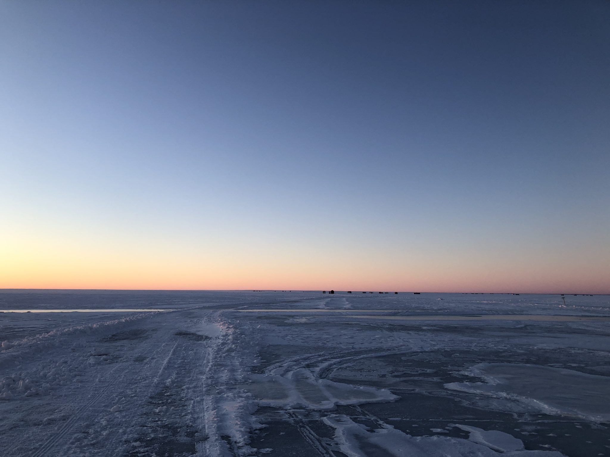 Morning on the Lake Mille Lacs Ice