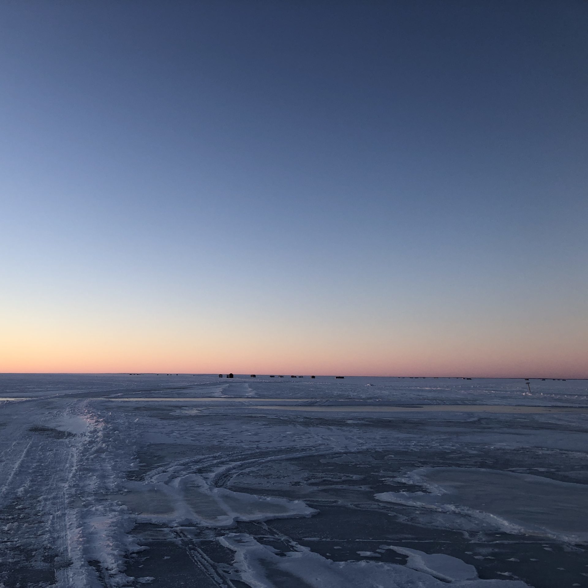 Morning on the Lake Mille Lacs Ice