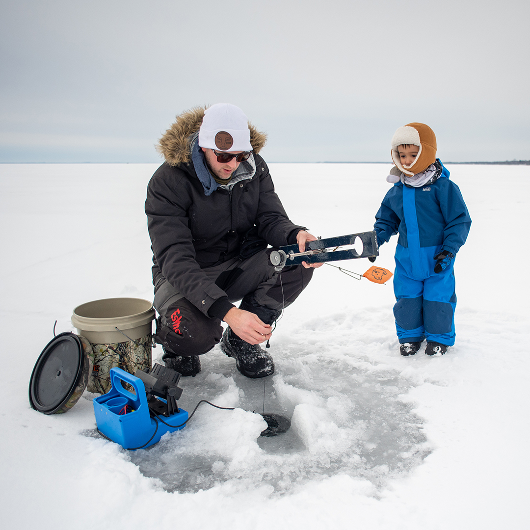 Ice Fishing Minnesota Winter Walleyes on Mille Lacs Red Door Resort