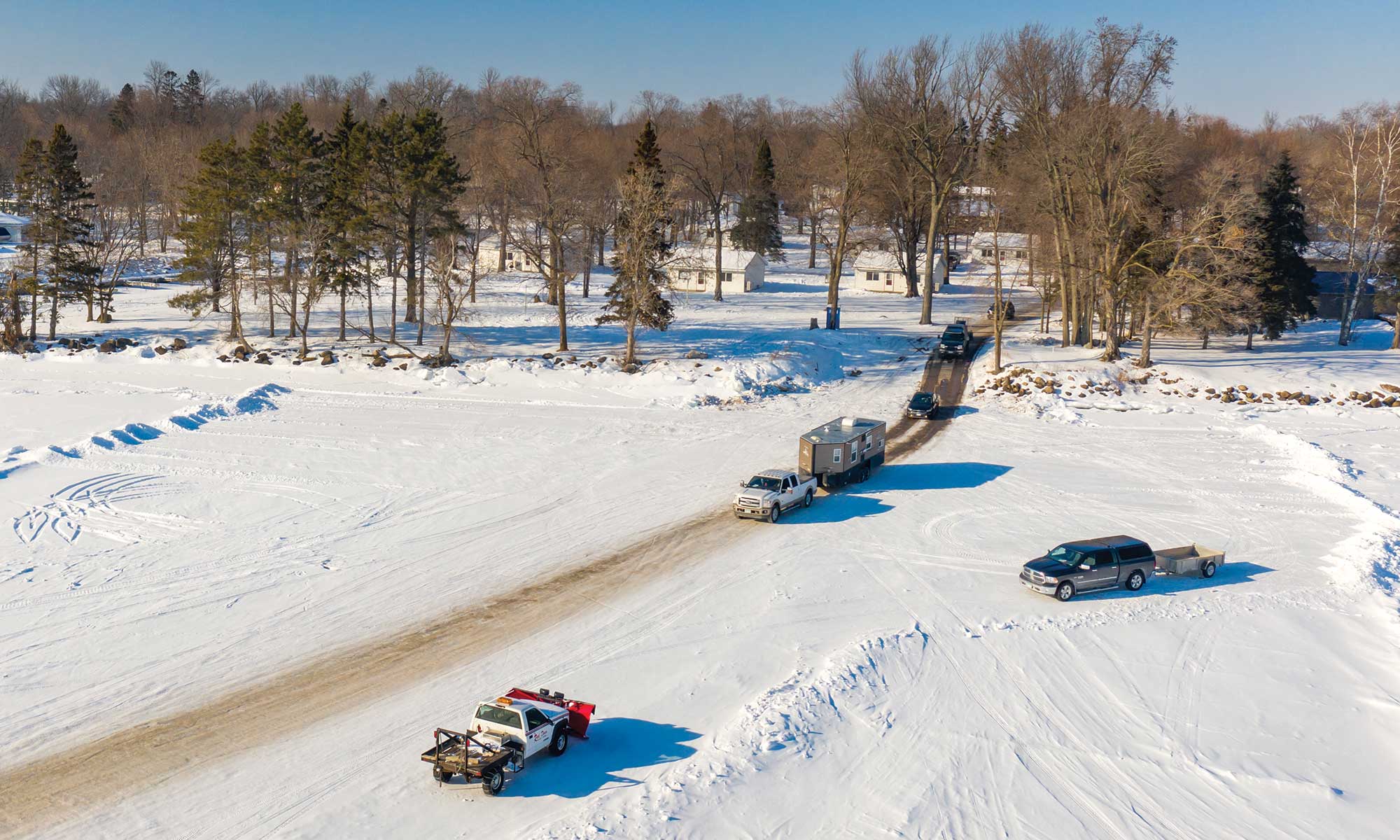 Access to ice fishing - ice roads